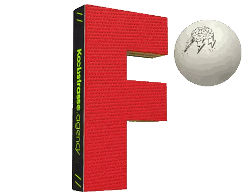 Lego Letter F With Brain Sticker