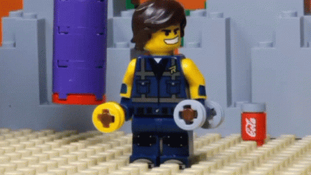 Lego Lifting Dumbbell GIF