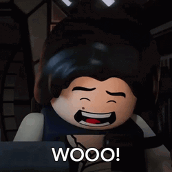 Lego Man Happy Wooo GIF
