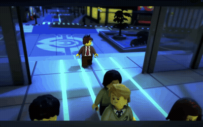 Lego Man In Suit And Tie Walking GIF