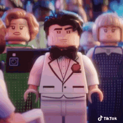 Lego Man In Tuxedo And Bow Tie GIF