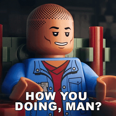 Lego Man Saying How You Doing Man GIF