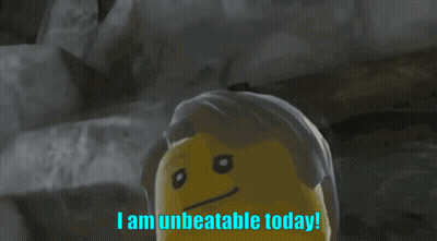 Lego Man Says Bonk With Stars GIF