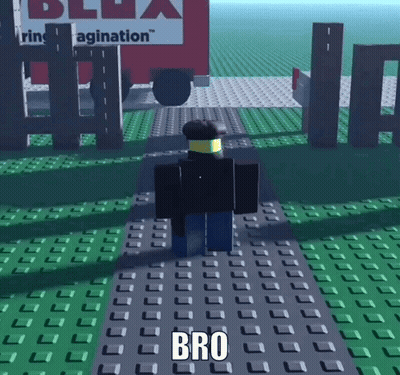 Lego Man Standing In Front Of Bro Sign GIF