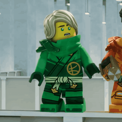 Lego Ninjago Character Green Outfit Yellow Emblem GIF