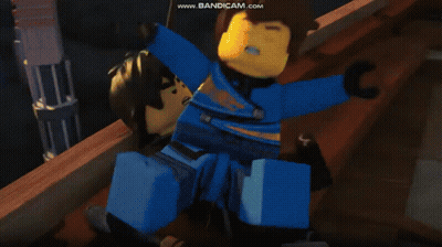 Lego Ninjago Character Holding Glowing Green Swords GIF