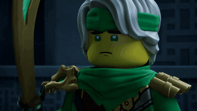 Lego Ninjago Character Holding Sword Mouth Open GIF