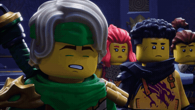 Lego Ninjago Characters Standing In Room GIF