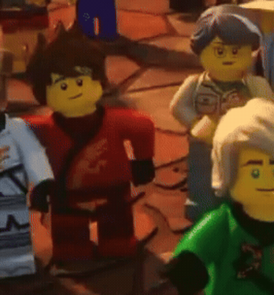 Lego Ninjago Characters Standing Together GIF
