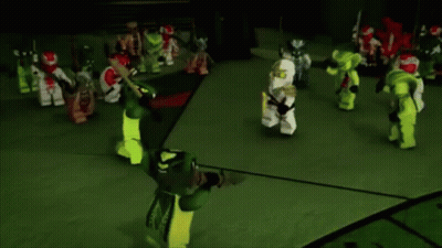 Lego Ninjago Figures Fighting In Video Game GIF