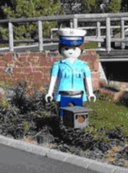 Lego Statue Police Radar GIF