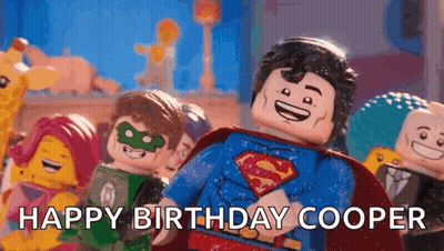 Lego Superman Standing With Lego Superheroes GIF
