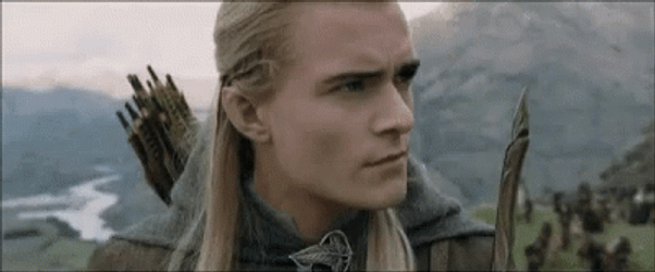 Legolas Looking Around GIF