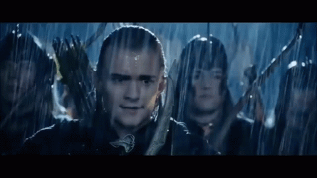Legolas Talking In The Rain GIF