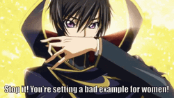 Lelouch Lamperouge Setting Bad Example  GIF