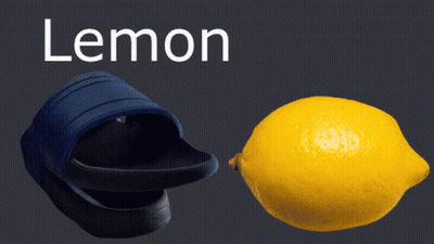 Lemon Next To Black Slides GIF