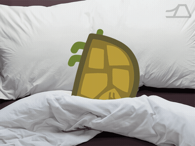 Lemon Slice Pillow On Bed GIF