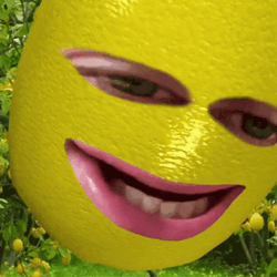 Lemon With Face Smiling GIF