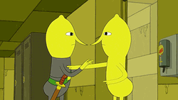 Lemongrab Annoying Touching Chest GIF