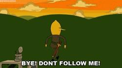 Lemongrab Bye Don't Follow Me GIF