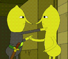 Lemongrab Pointing Chest GIF