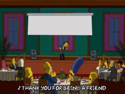 Lenny Leonard Shout Thank You For Being A Friend GIF