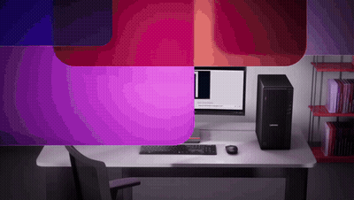 Lenovo Computer On Desk GIF
