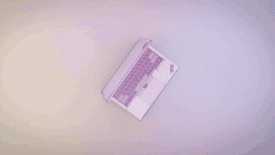Lenovo Laptop Open To Red Screen GIF