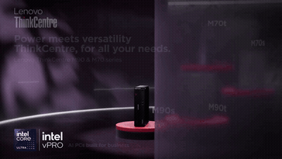 Lenovo ThinkCentre Power Meets Versatility M90 And M70 Series GIF