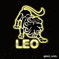 Leo Season Glittery Zodiac Sign GIF