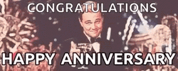 Leonardo DiCaprio Happy Anniversary Meme GIF