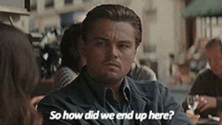 Leonardo DiCaprio Outside Cafe In Inception Movie GIF