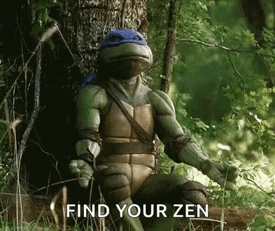 Leonardo Teenage Mutant Ninja Turtle Sitting Under Tree GIF