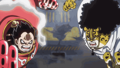 Leopard And Monkey D. Luffy Cartoon GIF