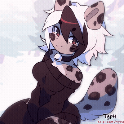 Leopard Girl Named Typh GIF