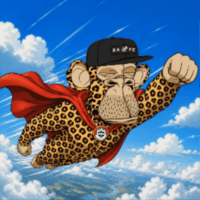 Leopard Wearing Cape And Hat With BA FC GIF