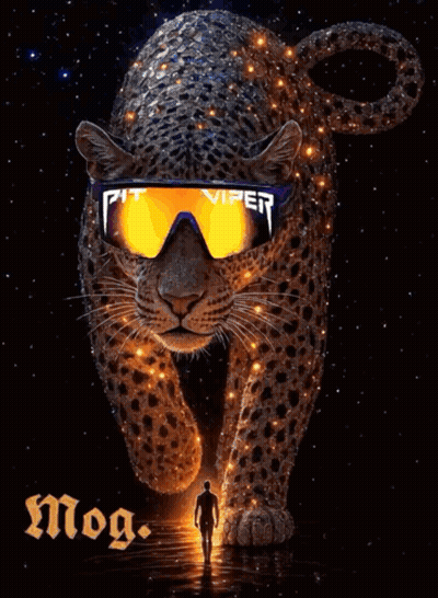 Leopard Wearing Viper Sunglasses GIF