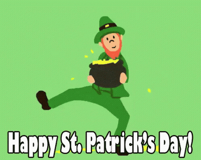 Leprechaun Holding Pot Of Gold Dancing GIF