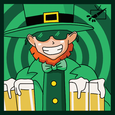 Leprechaun Holding Two Mugs Of Beer GIF