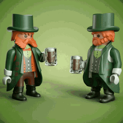 Leprechaun Lego Cheers GIF