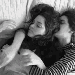 Lesbian Couple Cuddle Hug GIF
