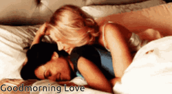 Lesbian Kisses Love Good Morning  GIF