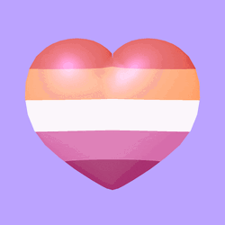 Lesbian Pride Heart Art GIF