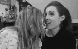 Lesbians Licking Tongue  GIF