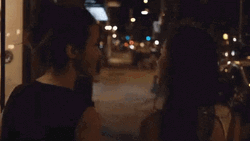 Lesbians Sweet Cheek Kiss GIF