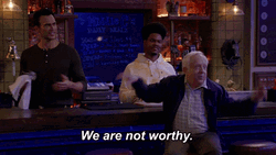 Leslie Jordan Saying We Are Not Worthy GIF