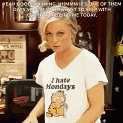 Leslie Knope Hates Manic Monday GIF