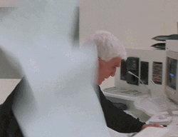 Leslie Nielsen Panicking Out  GIF