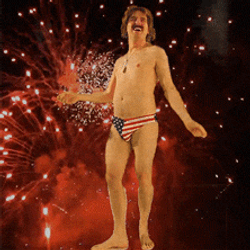 Let Freedom Ring Happy Dance In Bikini GIF