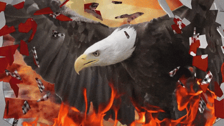 Let Freedom Ring Laser Eyes Eagle Icon GIF